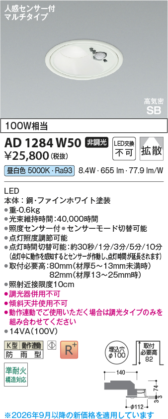 ad1284w50